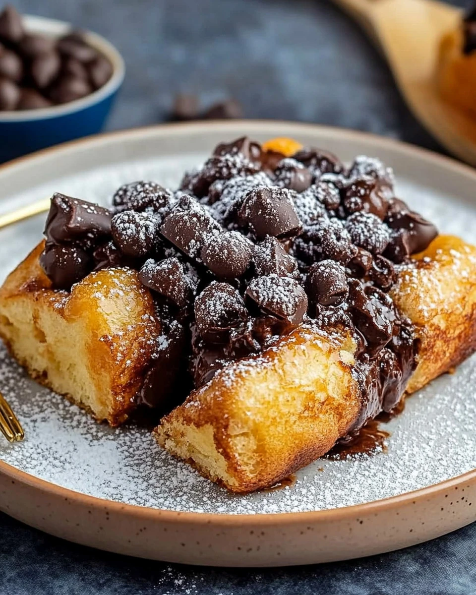baked chocolate croissants