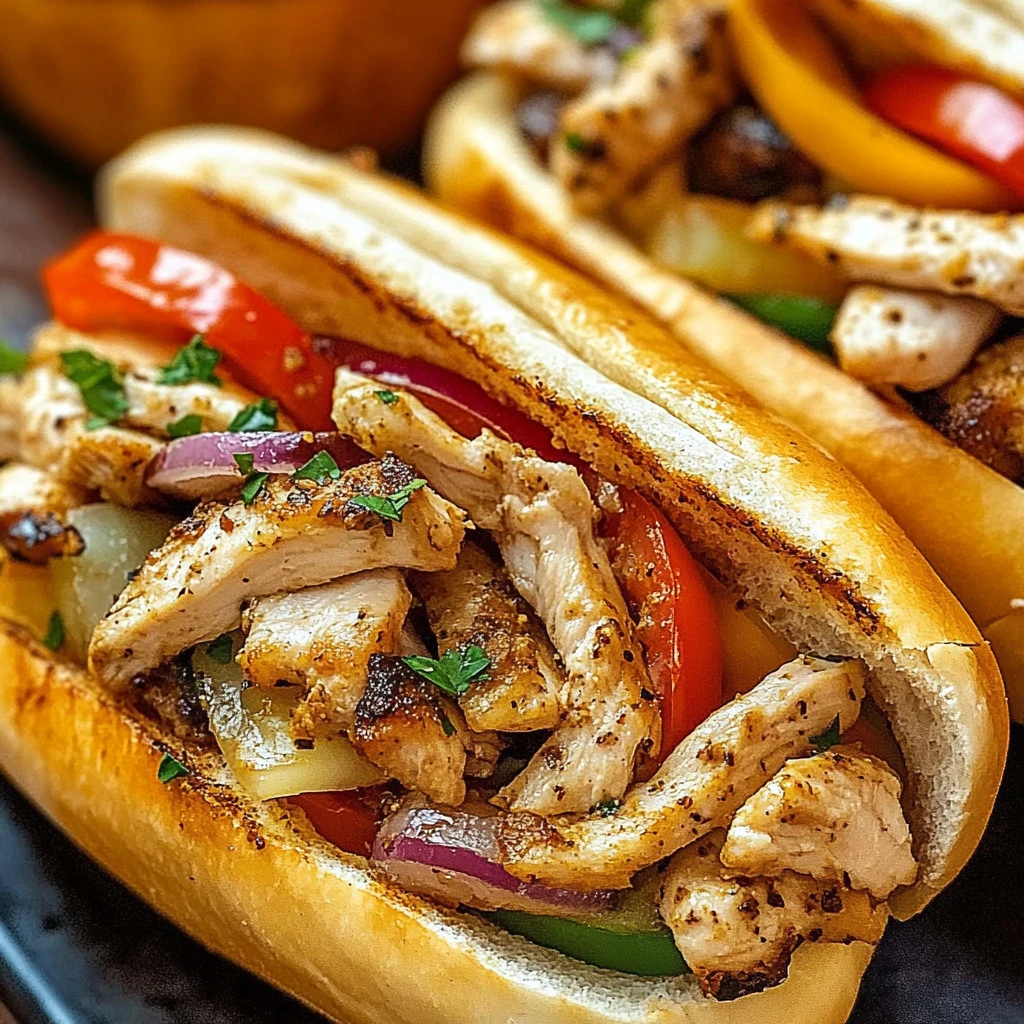 Chicken Cheese Steak Sandwiches
