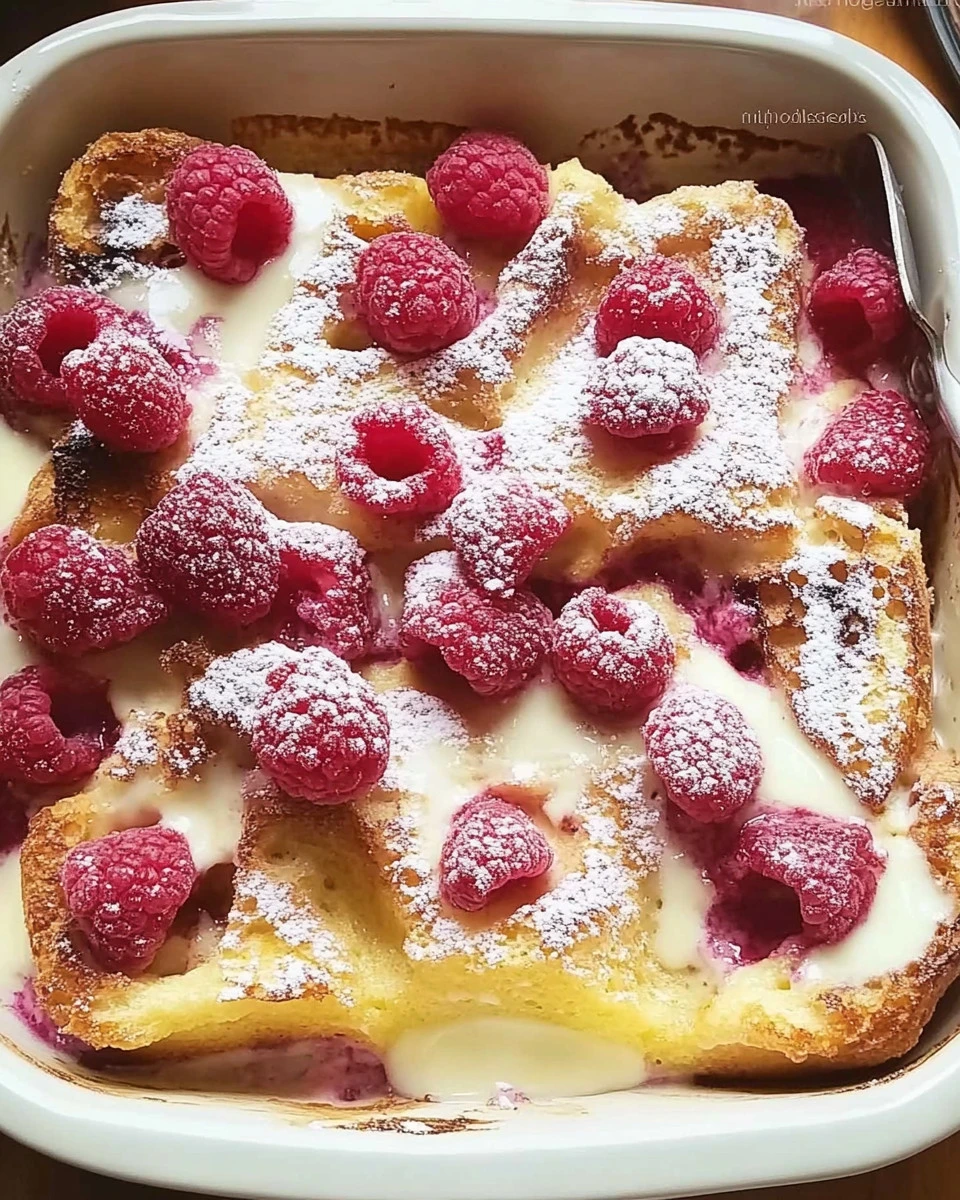 Raspberry Cheesecake French Toast Casserole