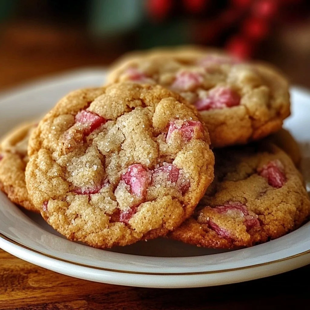 Brown Sugar Rhubarb Cookies