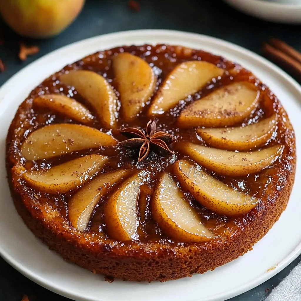 Spiced Pear Upside Down Cake