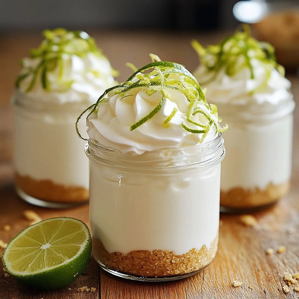 No Bake Key Lime Cheesecake Jars