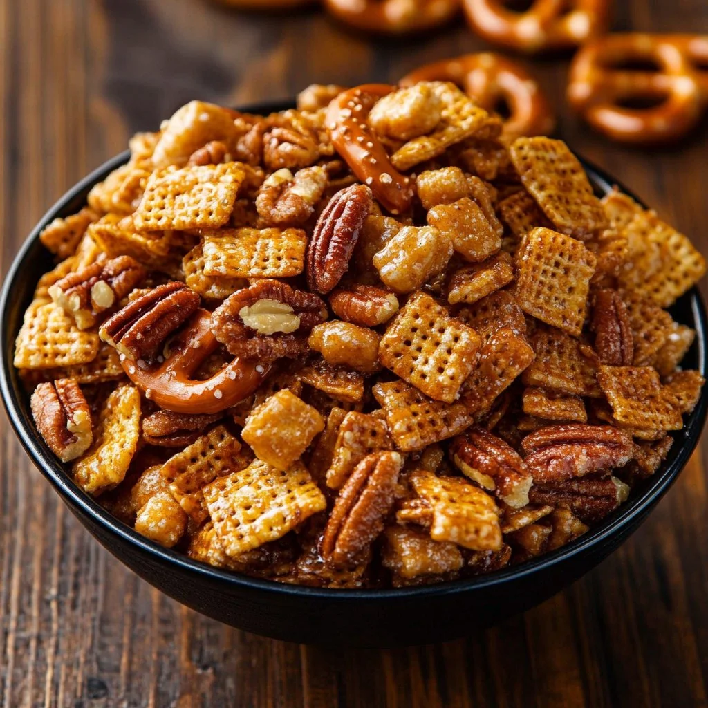 Addicting Toffee Chex Mix