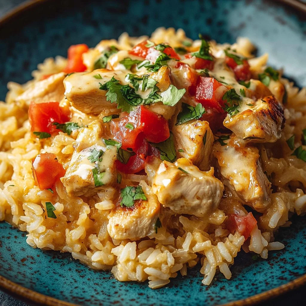 Cheesy Chicken Rice with Chicken