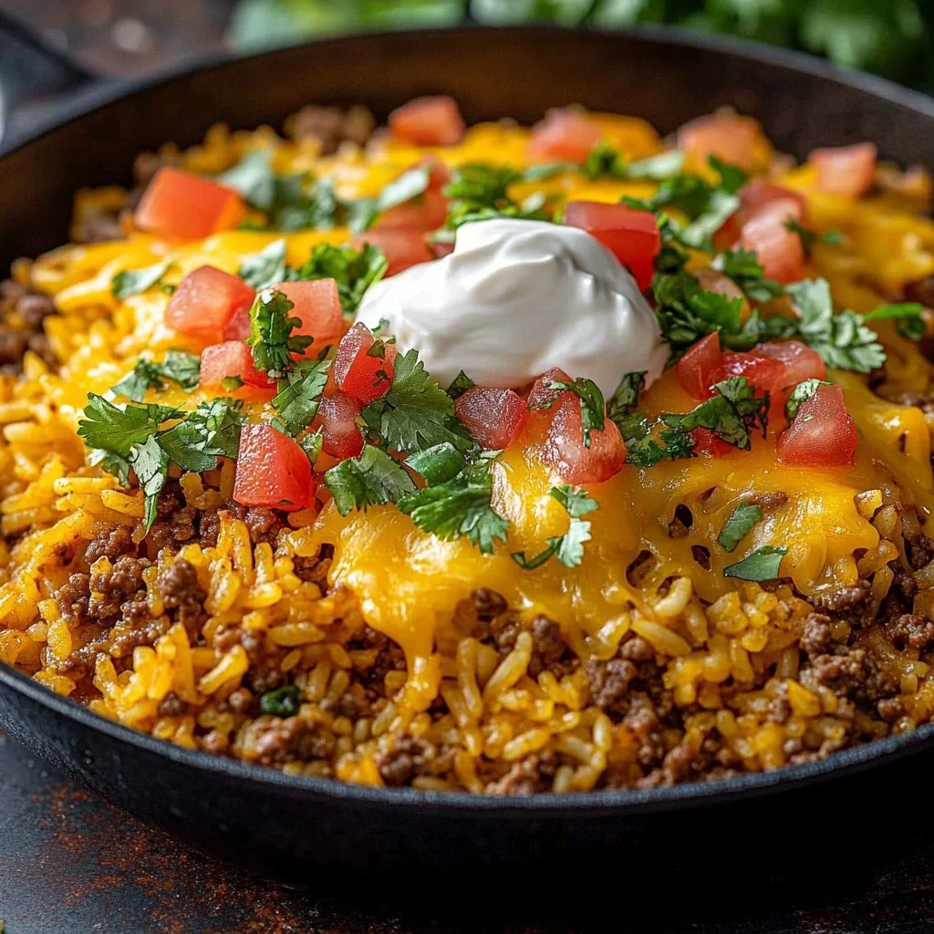 Cheesy Taco Rice Bowl
