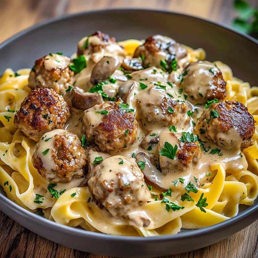 Meatball Stroganoff Dreamy Cream Sauce
